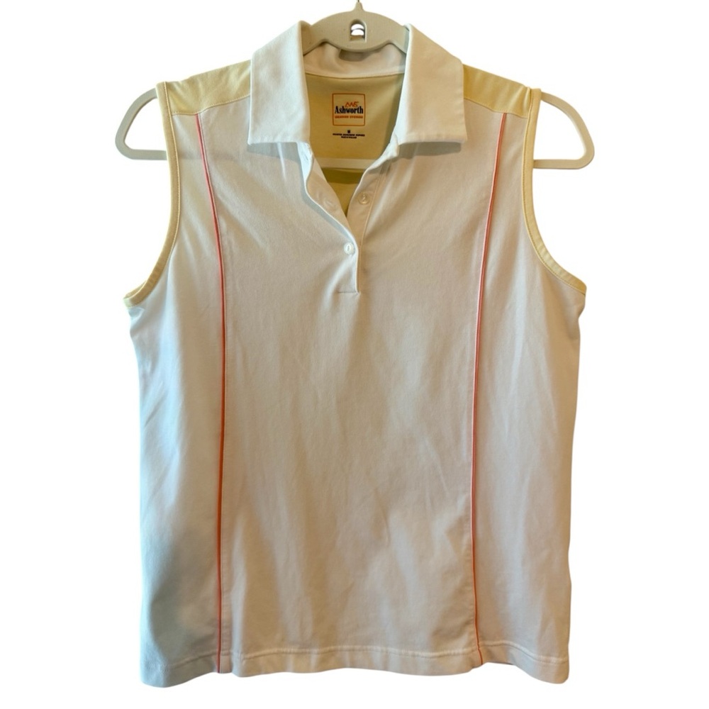 Women's Golf Tennis Sleeveless Polo by Ashworth Athletic Tank Top Sz M